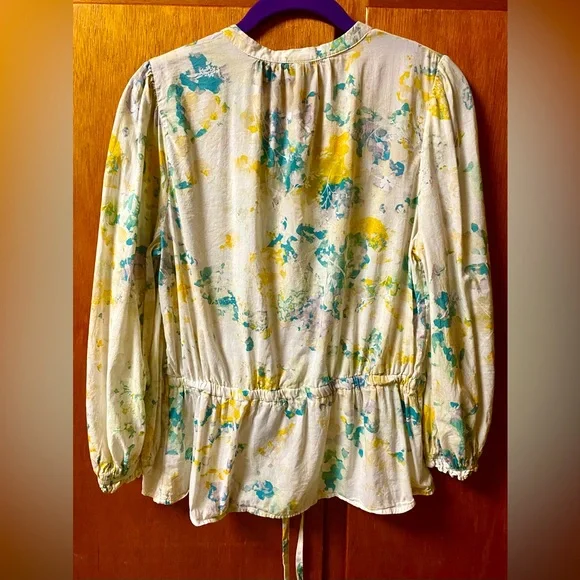 A New Day Floral Print Peplum Blouse size medium - Picture 8 of 10